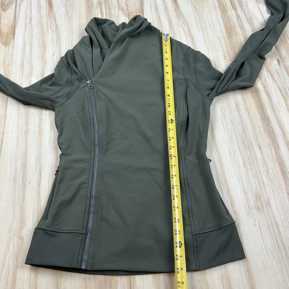 Lululemon Bhaki Yoga Jacket Green Size 8 Women's Full Zip Athletic Activewear - Picture 4 of 8